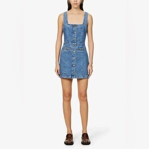 Reformation Button Up Blue Dionne Denim Dress